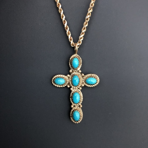 Amerian Indian Jewelry Turquoise Cross Necklace