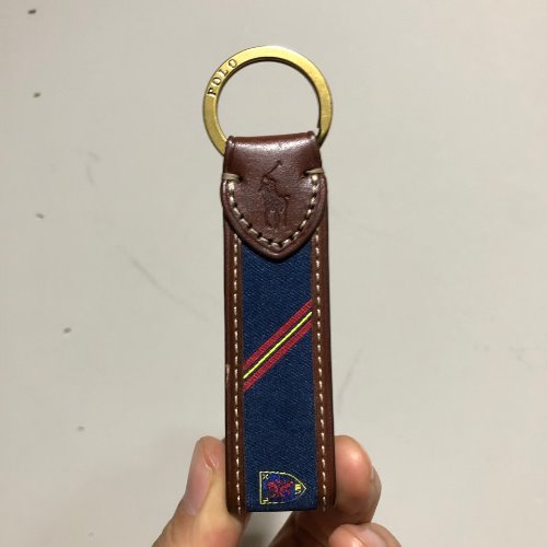 polo leather&amp;canvas keychain