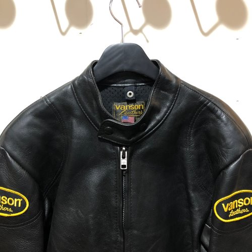 vanson cobra Mark 2 black leather bike jacket (Size 44 약105~)