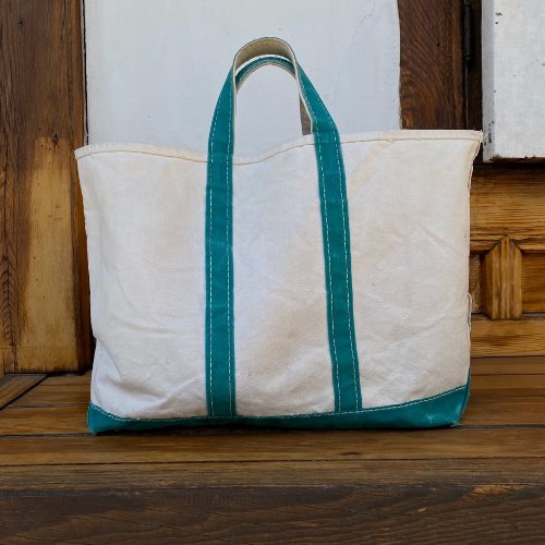 LLbean heavy canvas green tote bag (large size)