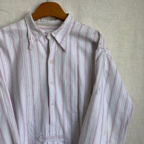 vtg french stripe work pullover shirts