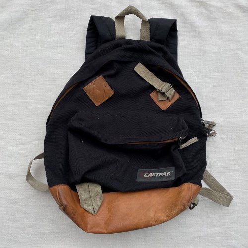 80s leather/canvas EASTPAK backpack