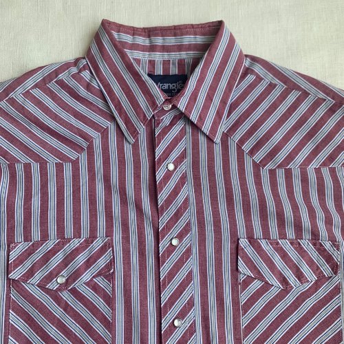 wrangler red stripe wetern shirts (105-110 size)