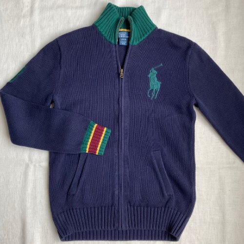 polo cotton knit zip-up (90 size)