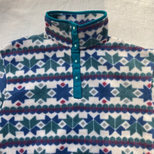 llbean fleece snap pullover (90 size)