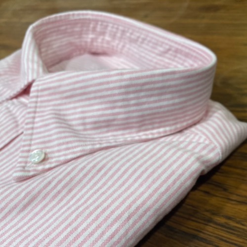SVC pink candy stripe OCBD shirt