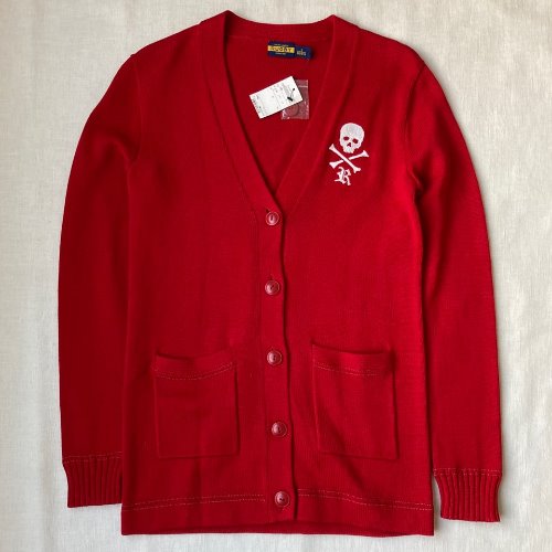 polo rugby cotton letterman cardigan deadstock (95 size)