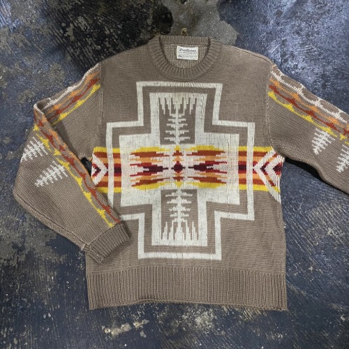 70S VTG Pendleton Native Pattern crewneck knit Sweater
