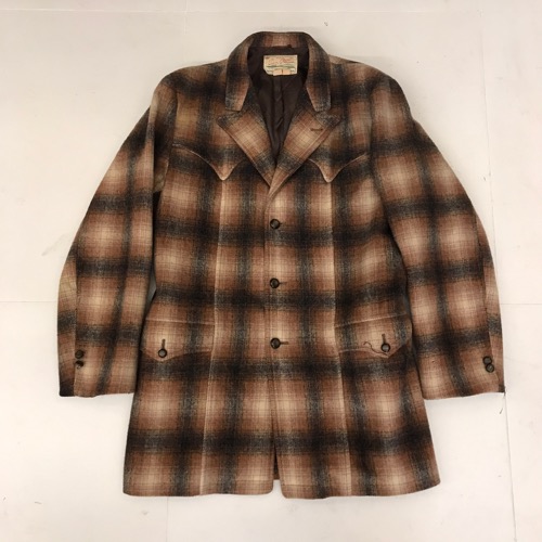 Vtg Herman’s wool plaid western ranch jacket (105)