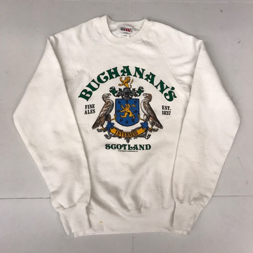 80s Bassett walker 50/50 sweatshirt ‘ bughanan’s Scotland ‘ (95-100)