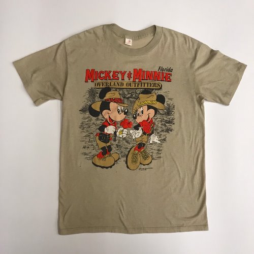 80s 50/50 mickey &amp; minnie t shirt (100)