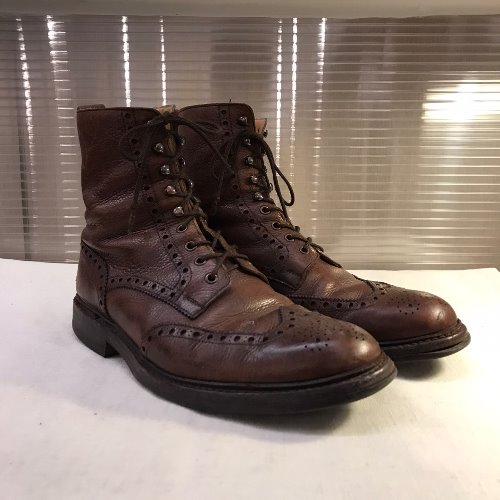 crockett &amp; johns brogue boots (uk 8, 270mm)