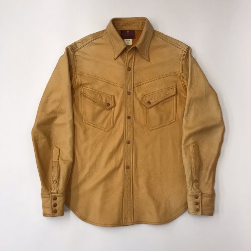 joe mccoy leather western shirt (98 size)