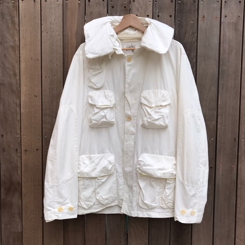00’s Helmut Lang Vintage Cotton bondage military hooded coat (105 표기50)