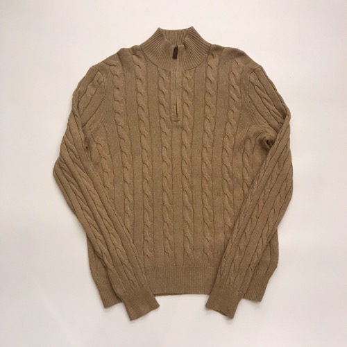 Polo Ralph Lauren silk/cashmere cable half zip sweater (105-110)