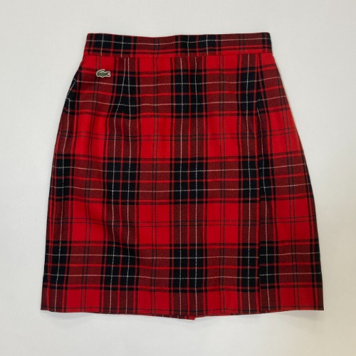 lacoste wool check skirt (26 inch)