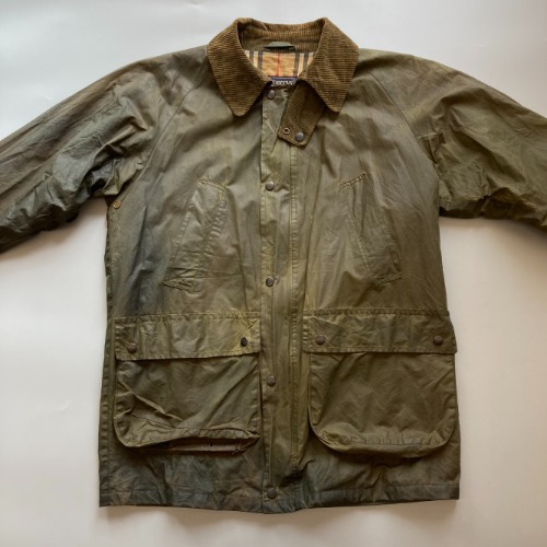 burberry waxed jacket (105 size)