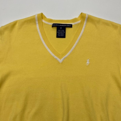 ralph lauren golf cotton v neck knit (55 size)