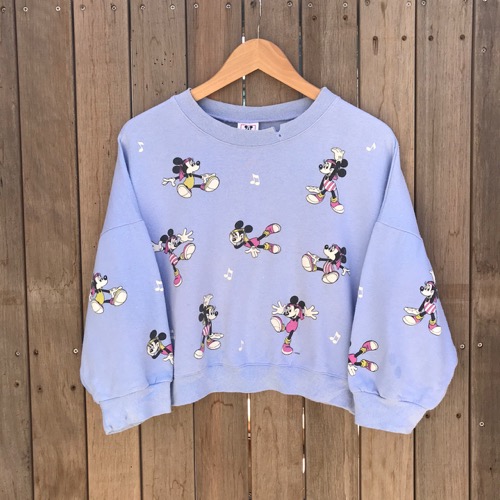 Disney Mickey Mouse 50/50 cropped sweatshirt USA made (for women)