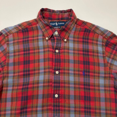 polo heavy cotton check shirt (105 size)