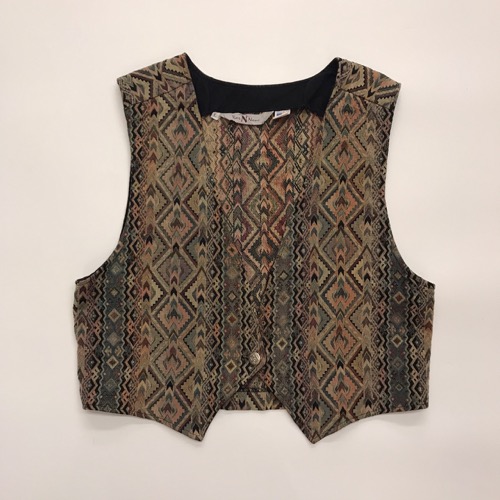 Native American patterned cotton/poly vest USA made (for women)