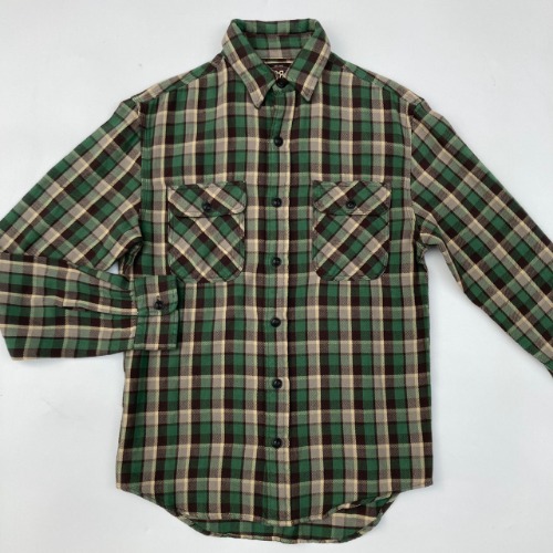 RRL heavy cotton check work shirt (90-95 size)