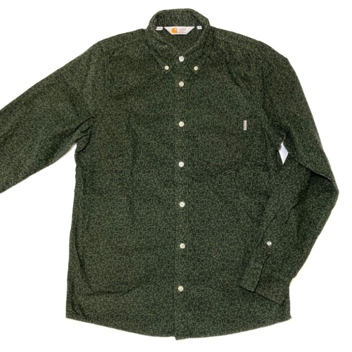 carhartt deep green corduroy shirt (100 size)