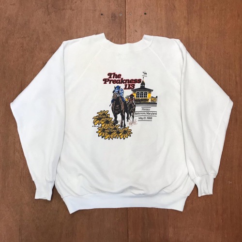 80s Usa made 50/50 raglan slv sweatshirt (100)