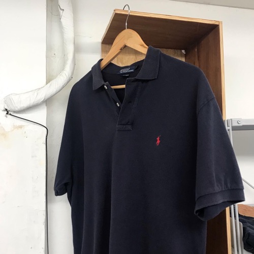 Polo Ralph Lauren faded navy polo shirt (100-105)