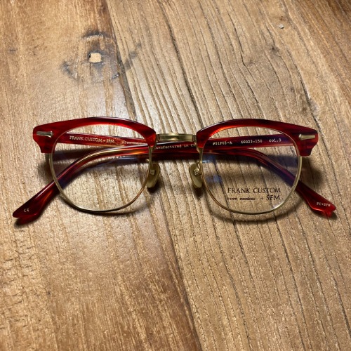 frank custom browline glasses
