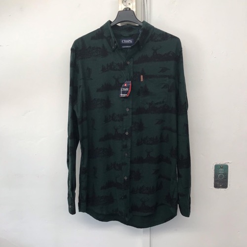 NOS Chaps Ralph Lauren cotton flannel bd shirt distressed (100-105)