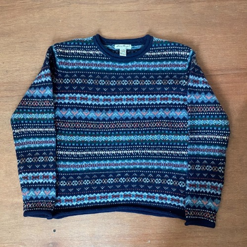 eddie bauer fair isle sweater (표기m, 100size)