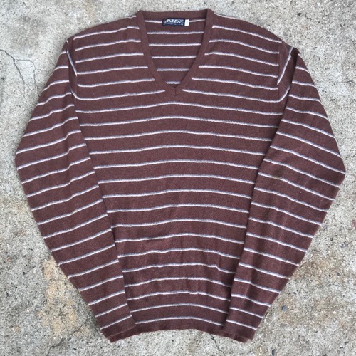 Puritan acrylic striped v neck sweater USA made (105이상 추천)