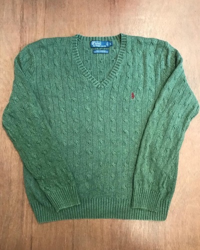 Polo Ralph Lauren cable sweater (L size, 105 추천)