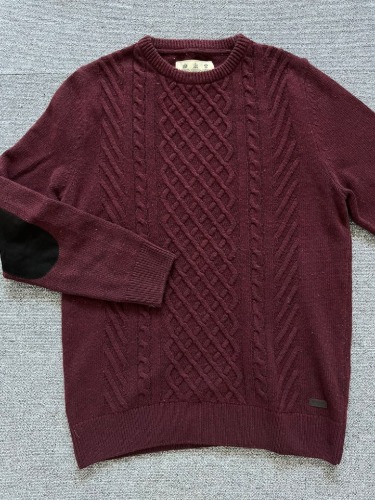 barbour cotton/wool cable knit (M size, 95-100 추천)
