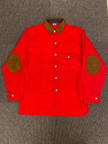 Woolrich wool/suede trimmed shirt made in usa (105추천)