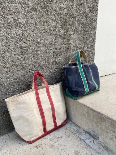 80s LL Bean heavy canvas boat &amp; tote (L size)