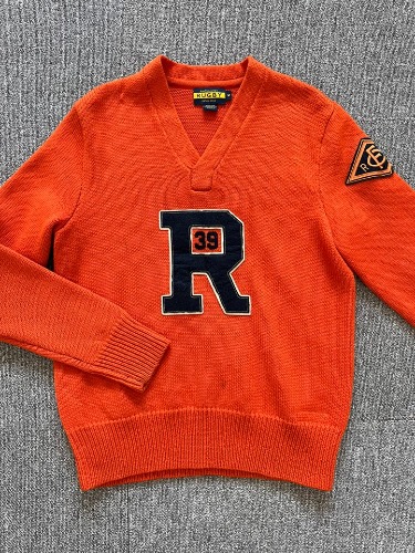 00S polo rugby letterman wool sweater (M, 100 전후 추천)