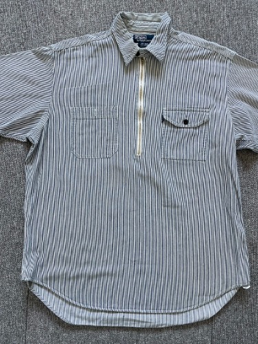 90s POLO RALHPLAUREN halyard stripe half zip up shirt (L size, 105~ 추천)