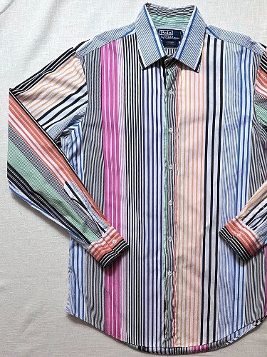 Polo Ralph Lauren multi stripe curham custom fit shirt (M size, 100 추천)