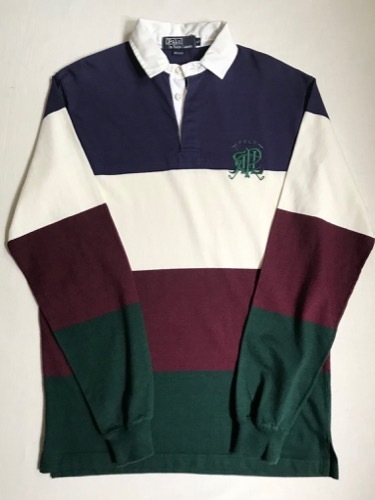 Polo Ralph Lauren color block rugby shirt (M size, 100~103 추천)