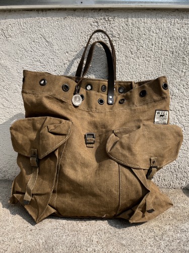 will leather goods military tote bag
