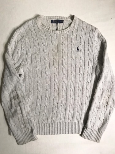 Polo Ralph Lauren cotton cable sweater (M size, 100~105 추천)