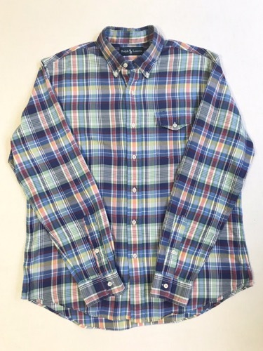 Polo Ralph Lauren cotton plaid bd shirt (L size, 103~105 추천)