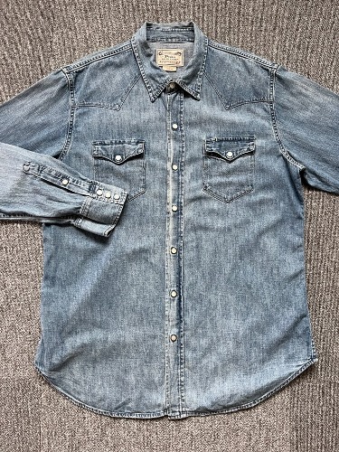 polo denim western shirt (L size, 105 추천)