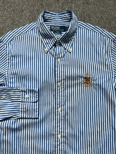 polo poplin wapen stripe shirt (M size, 100-103 추천)