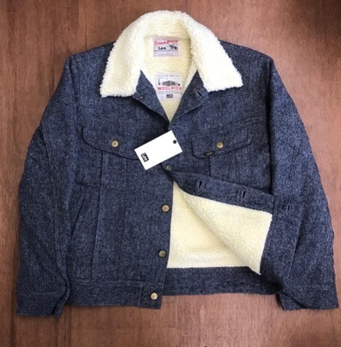 NWT lee x woolrich herringbone tweed wool boa storm rider jacket (100추천)