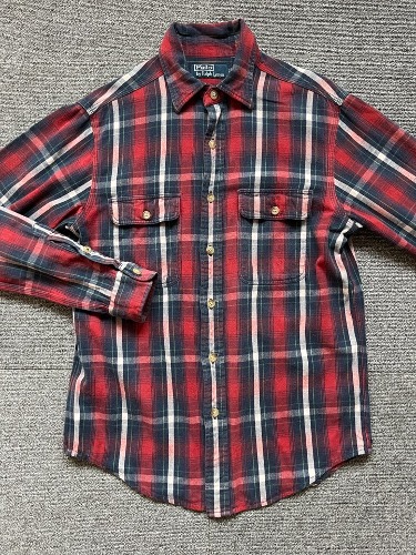 polo cotton check work shirt (S size, 95 추천)