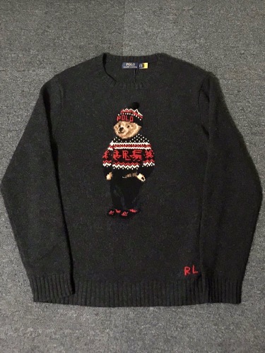Polo bear wool/cashmere/camel hair sweater (L size, ~105 추천)