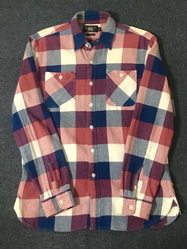 RRL cotton plaid workwear shirt (L size, ~103 추천)